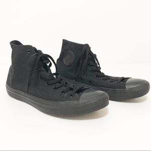 Converse All Black High Tops Size 12